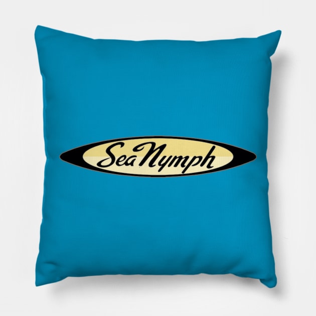 Sea Nymph boats Pillow by Midcenturydave