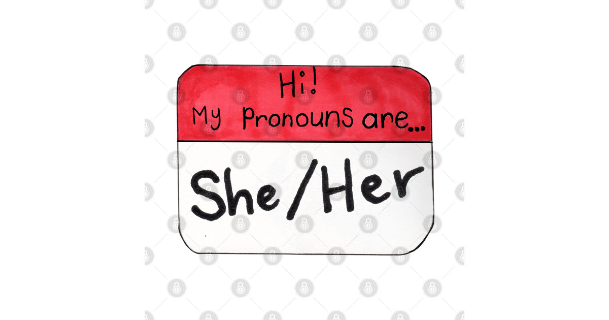 Hi My Pronouns Are Sheher Pronouns Pin Teepublic 2518