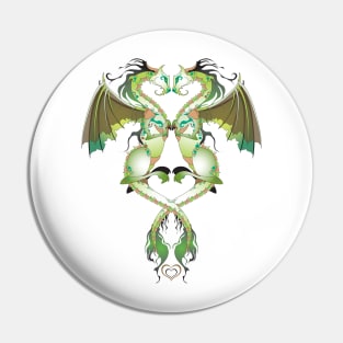 Earthen Love Dragons Pin