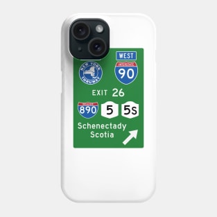 New York Thruway Westbound Exit 26: Schenectady Scotia I-890 NY Rte 7, 5S Phone Case