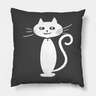 Cosmic Cat - Solo (White) Pillow