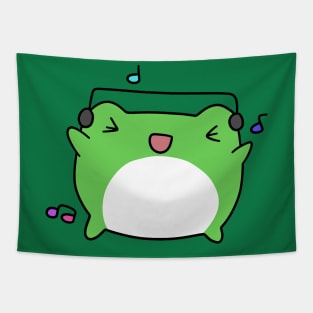 Dancing Headphones Frog Tapestry