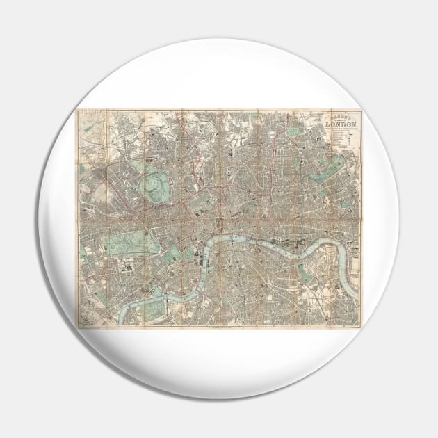 Vintage Map of London (1890) Pin by Bravuramedia