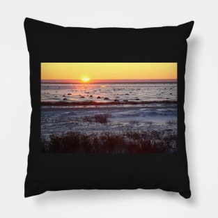 Sunrise at Churchill, Canada Pillow