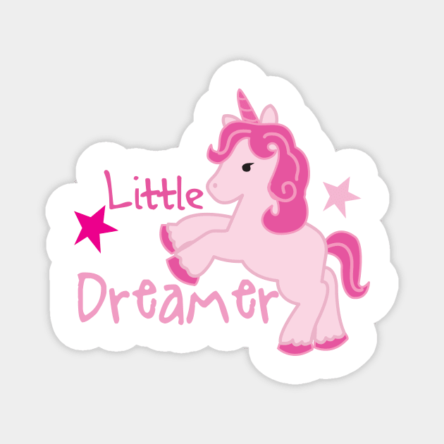 LITTLE DREAMER UNICORN Magnet by ART_BY_RYAN