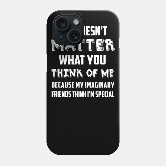 It Doesn't Matter What You Think Of Me Funny Quote Phone Case by William Edward Husband