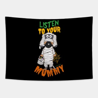 Funny Cute Mummy Halloween Doxie Dachshund Dog Tapestry