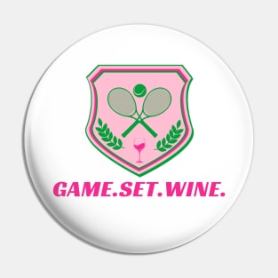 Tennis Game Set Wine Pin
