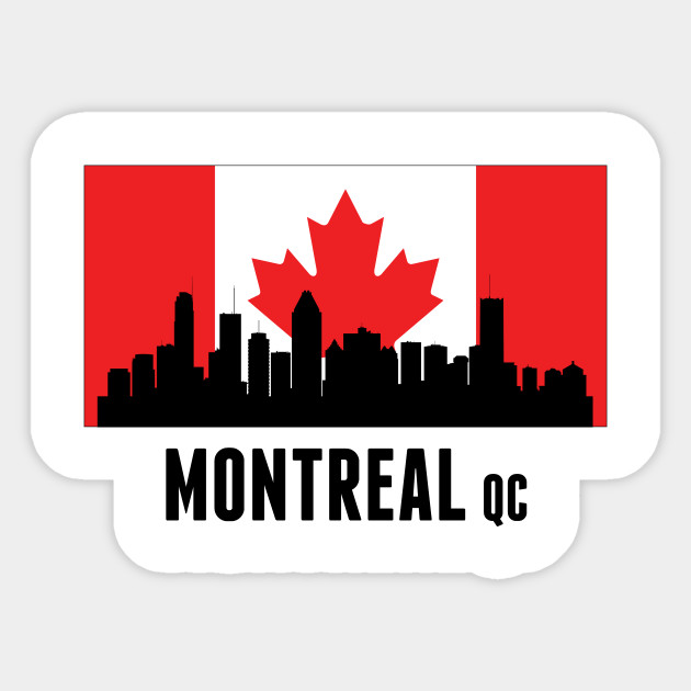Montreal Qc Canadian Flag Montreal Sticker Teepublic Uk