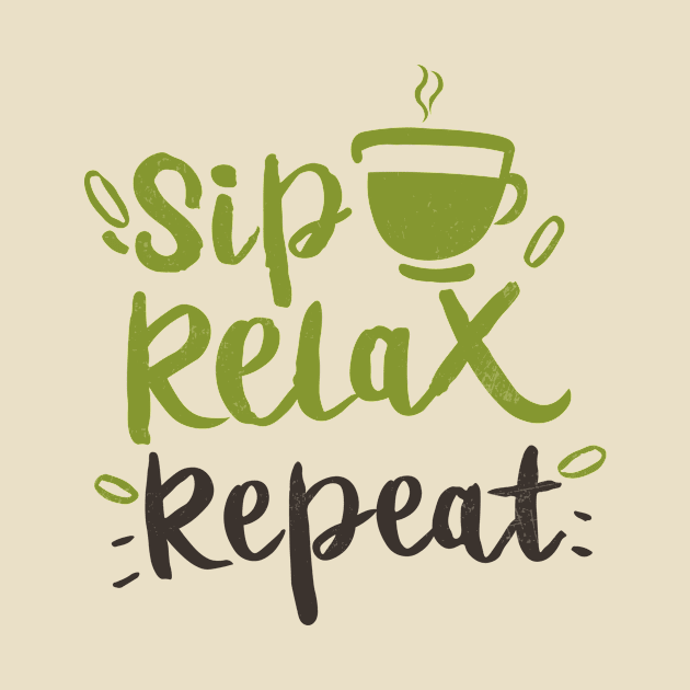 Sip, Relax, Repeat Matcha Tea Gift by GrafiqueDynasty