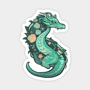 Cute Kawaii Emerald Dragon Magnet