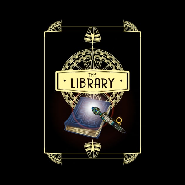 THE LIBRARY GOLD VERSION by KARMADESIGNER T-SHIRT SHOP