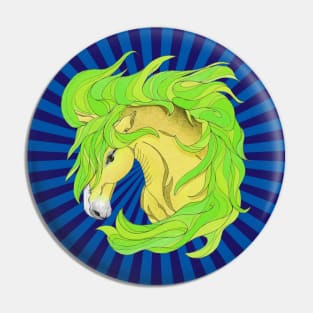 Horse Totem Animal Variant Yellow Pin