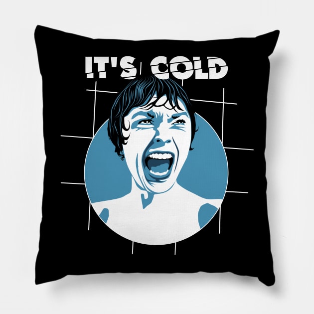 psycho cold shower Pillow by TMBTM