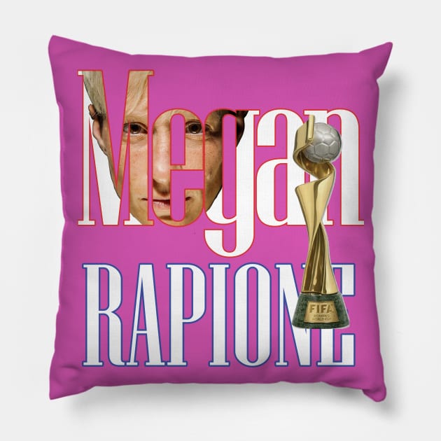 Megan Rapinoe Soccer Pillow by Yaman