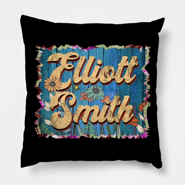 Retro Elliott Name Flowers Limited Edition Proud Classic Styles Pillow by Friday The 13th