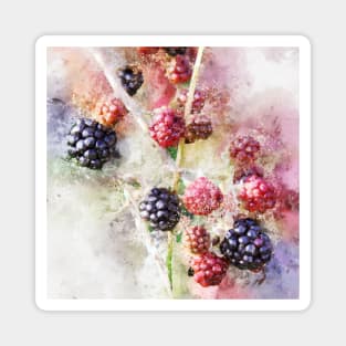 Blackberries - Summer's Blood - Watercolor Magnet