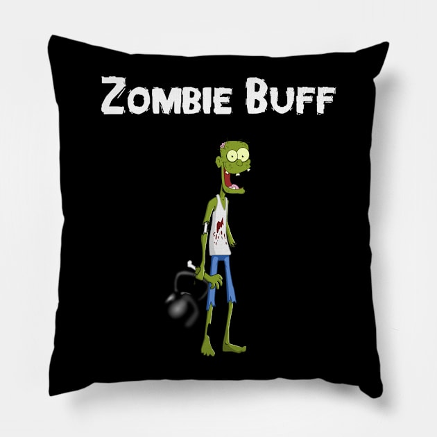 Zombie Buff Fitness Zombie Pillow by StacysCellar