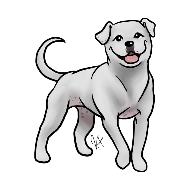 American Bulldog - White by Jen's Dogs Custom Gifts and Designs
