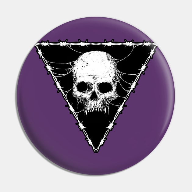 Skull Design Pin by HornArt