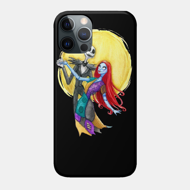 Jack and Sally Watercolor - Nightmare Before Christmas - Phone Case