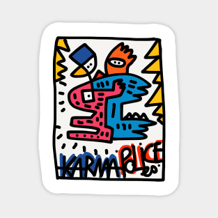 Graffiti Karma Police Doodle Magnet