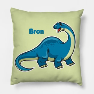 Bron the brontosaurus Pillow