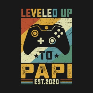 Vintage Leveled Up To Papi Est.2020 T-Shirt