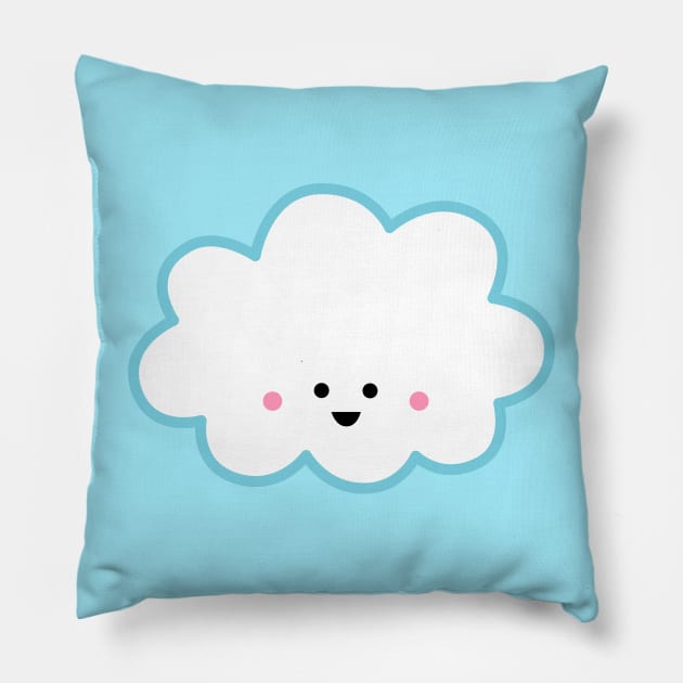 Puffy Little Cloud | by queenie's cards Pillow by queenie's cards