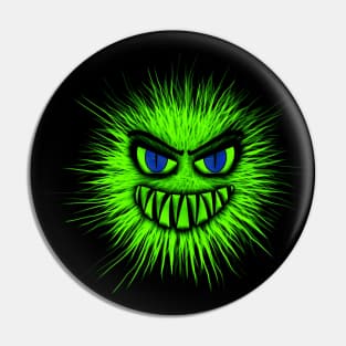 Green monster design or green virus in disguise Pin