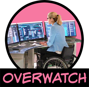 Overwatch - Felicity Smoak - Comic Book Text - Pink Magnet