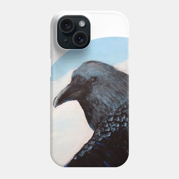 Raven Emerging Phone Case by lindaursin