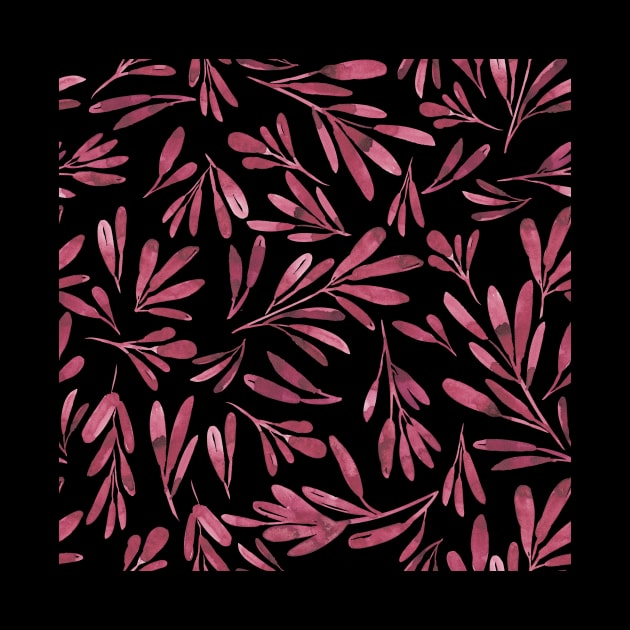 Abstract Pink Leaves Pattern by Gush Art Studio 1