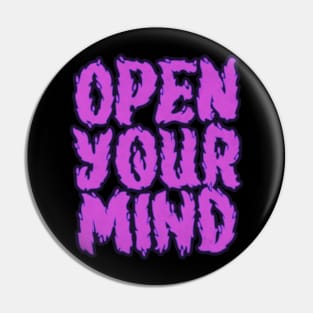 Open Your Mind Purple Pin