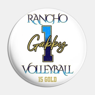 Gabby #1 Rancho VB (15 Gold) - White Pin