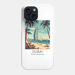 A Vintage Travel Illustration of Dubai - United Arab Emirates Phone Case