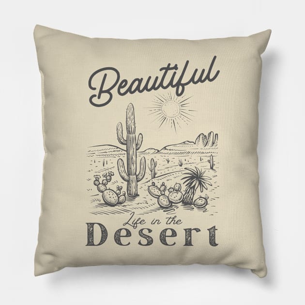 Desert Landscape Desert Lover Pillow by Tip Top Tee's