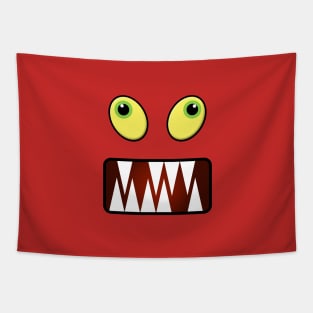 Funny monster face Tapestry