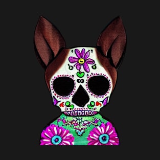 Mexican Sugar Skull Chihuahua T-Shirt