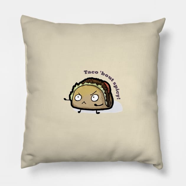 Angry Taco Pillow by paintedmonk