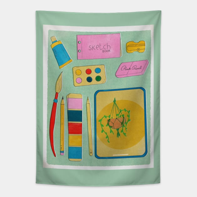 Artist Tools of the Trade Tapestry by BellaSophiaCreative