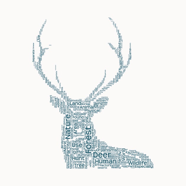 Deer Animal Wildlife Text Word Cloud by Cubebox