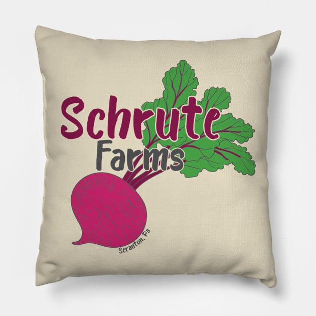 Schrute Farms Pillow by Tee Arcade