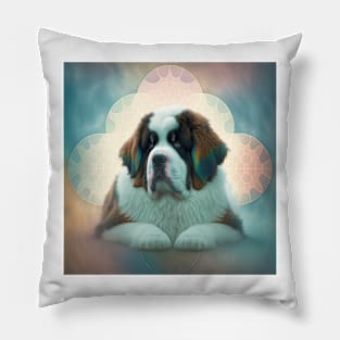 Fractal Design of Saint Bernard Pillow