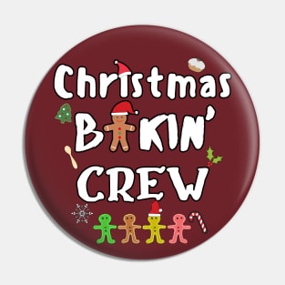 Christmas Baking Crew typography and cute doodle Pin