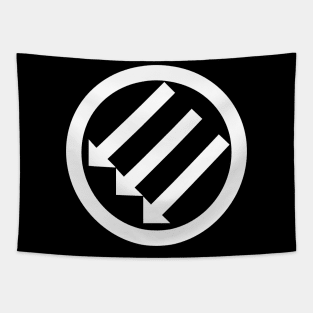 ANTIFA Post-WWII anti-fascism Anti-Fascist Action Anti-racism symbol white Tapestry