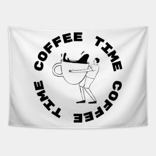 Caffeine Chronicles: Coffee Time for Coffee Lovers Tapestry