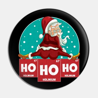 Ho Ho Ho Santa Periodic Table Science Chemistry Christmas Pin