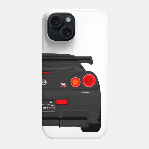 GTR R34 BLACK Phone Case by VENZ0LIC