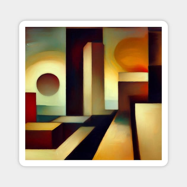 Cubist dream Magnet by Donkeh23